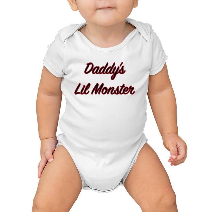 Daddy's Lil Monster Father Gift Baby Onesie