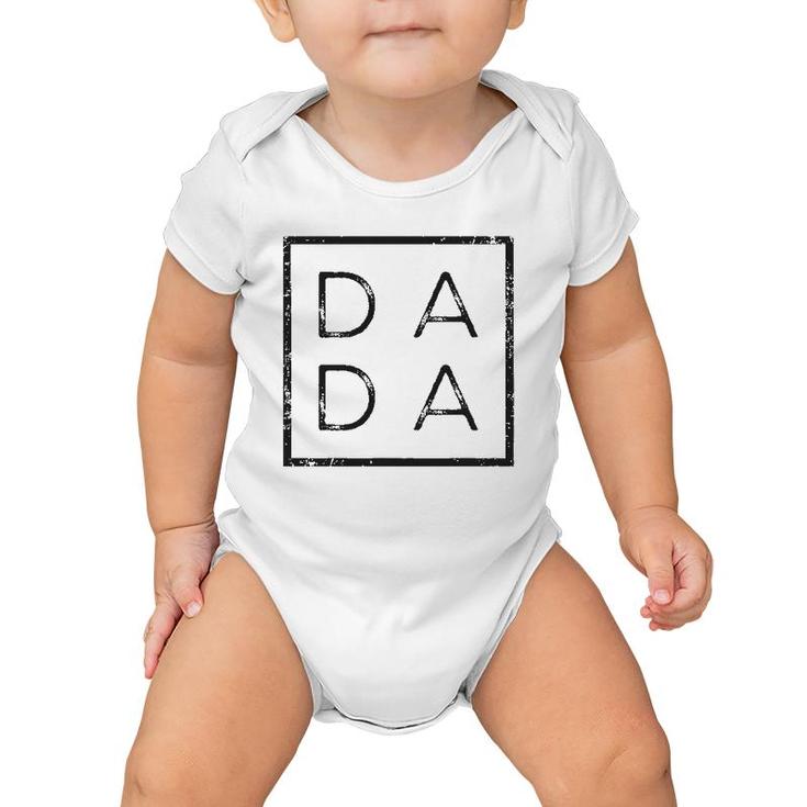Distressed Dada Funny Graphic For New Dad Him Dada Baby Onesie