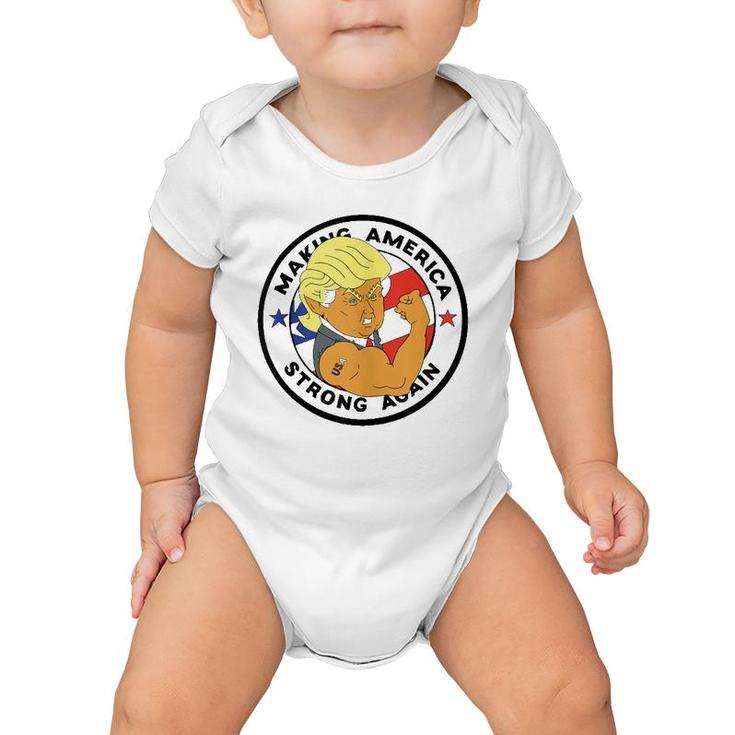 Donald Pump Make America Lift Again Memorial Day Father' Day Baby Onesie