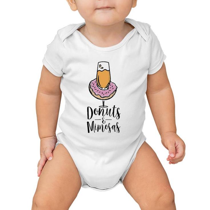 Donuts & Mimosas Brunch Tee  For Men Women Mothers Cute Baby Onesie