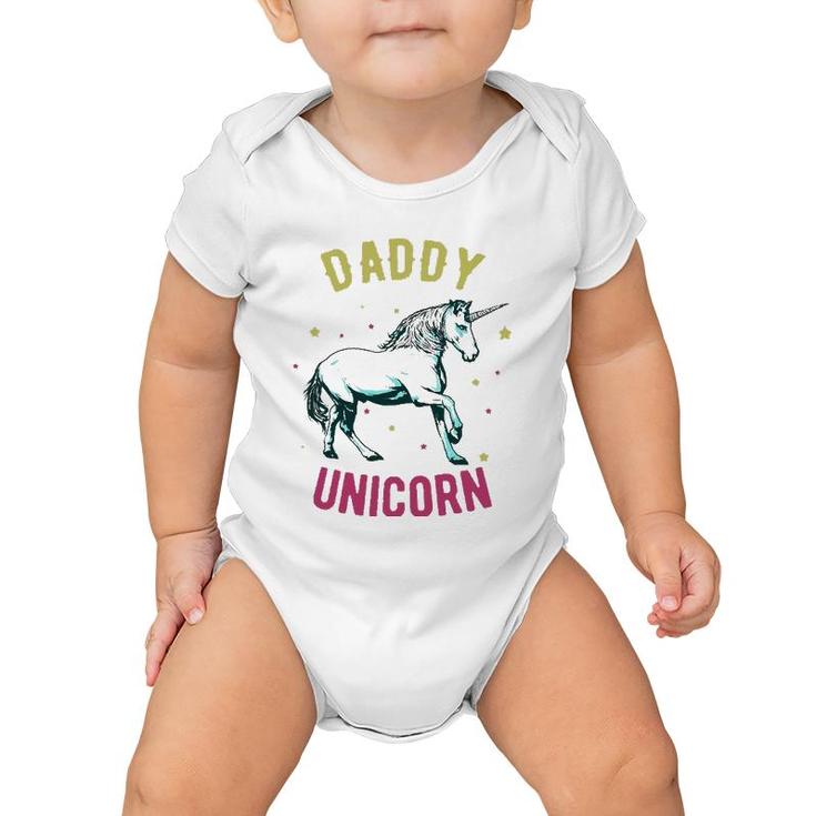 Father's Day Funny Gift - Daddy Unicorn Baby Onesie