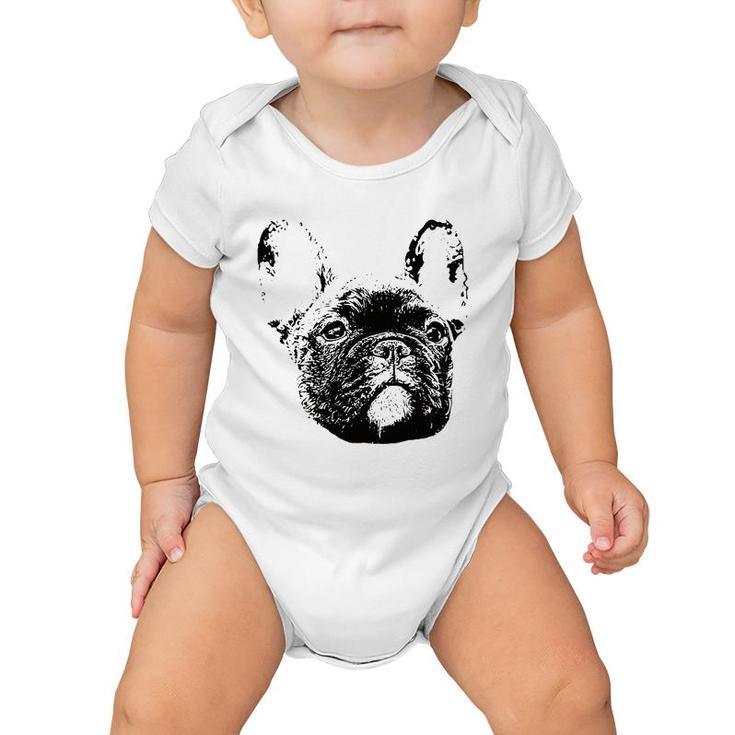 Frenchie Face - Dog Mom Or Dad Christmas Gift Baby Onesie