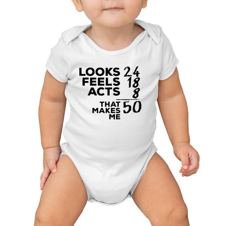 Funny 50Th Birthday  50 Years Old Mom Dad Gift Baby Onesie