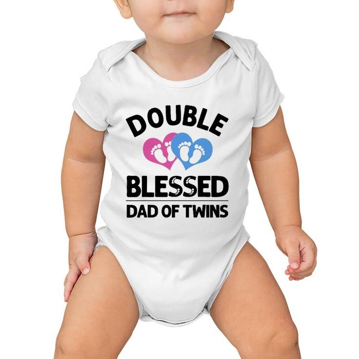Funny New Dad Of Twins Gift For Men Father Announcement Baby Onesie