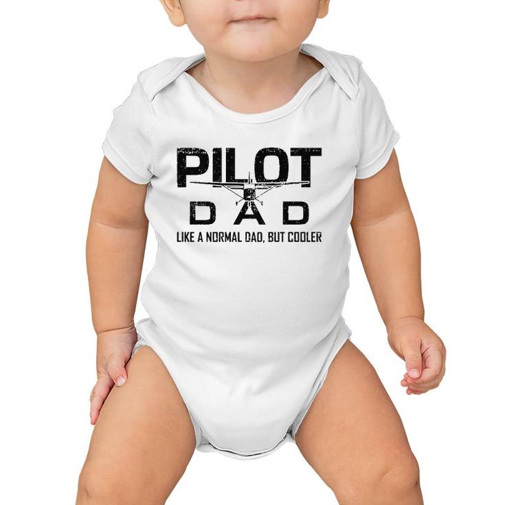 Funny Pilot Dad Airplane Aviation Lover Husband Pilot Father  Baby Onesie