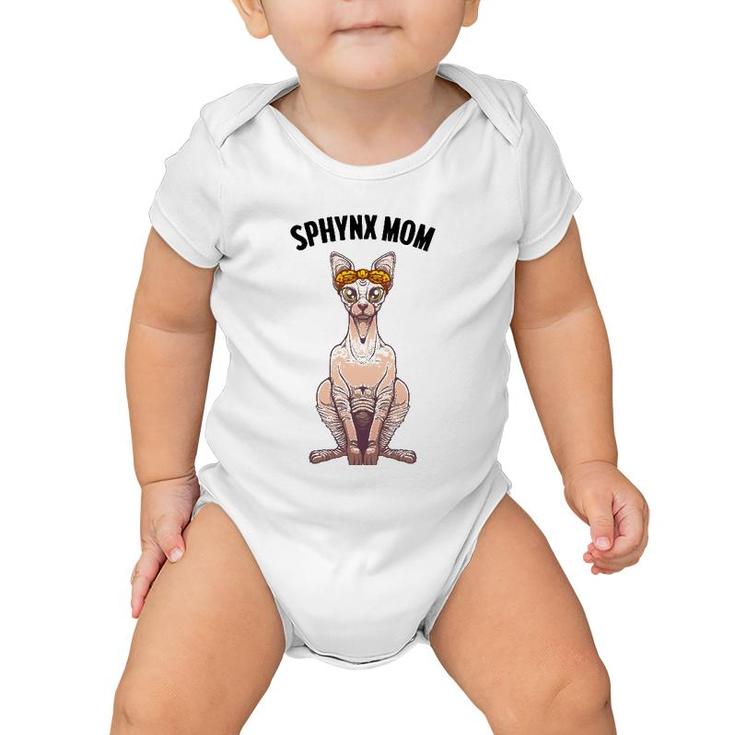 Funny Sphynx Mom Design Women Aunt Grandma Pet Kitten Lovers Baby Onesie