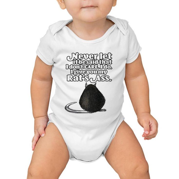 Funny Vintage Saying About A Rat's Ass Gift For Dad Grandpa Baby Onesie