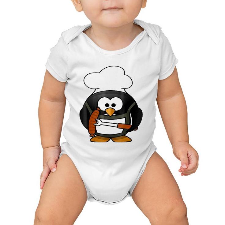 Funnypenguin Cooking Grill-Barbeque Or Dads Bbq Gift Baby Onesie