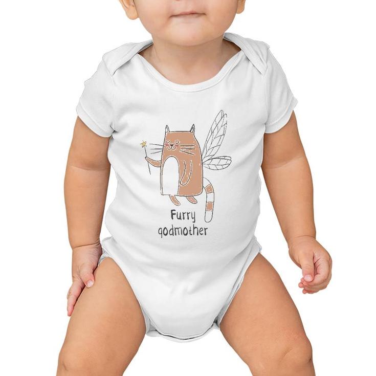 Furry Godmother Funny Cat Godmother Cute Cat Lover Baby Onesie