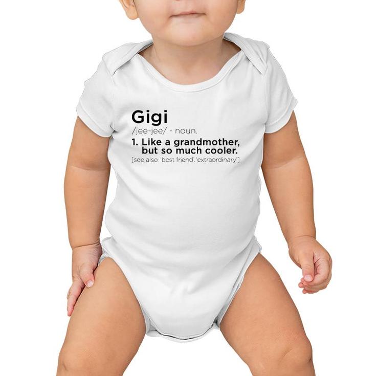 Gigi Definition  Funny Mother's Day Gift Baby Onesie