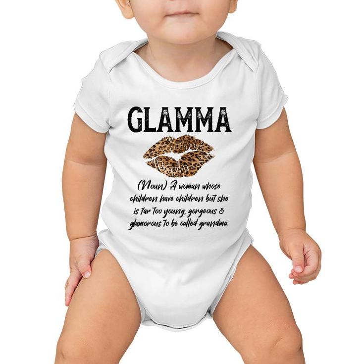 Glamma Leopard Lips Kiss- Glam-Ma Description- Mother's Day Baby Onesie
