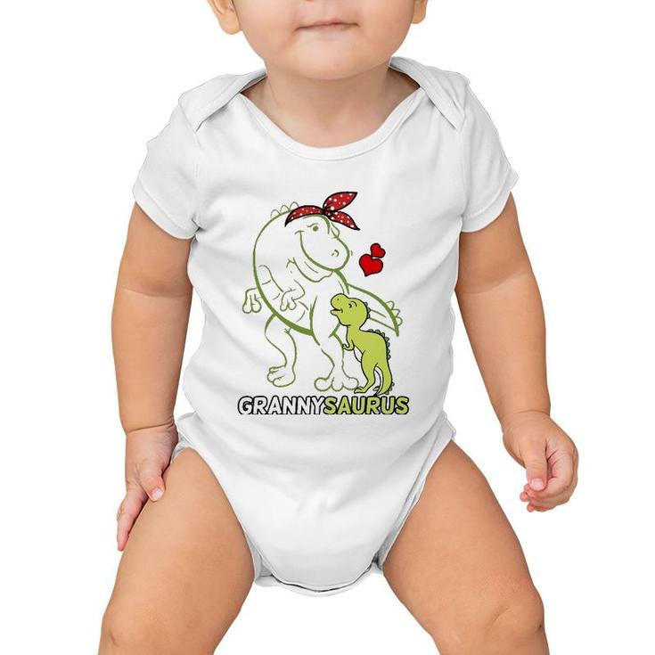 Grannysaurus Granny Tyrannosaurus Dinosaur Baby Mother's Day Baby Onesie