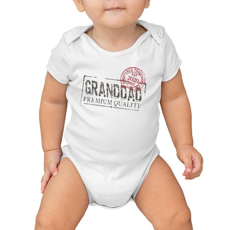 Graphic 365 Granddad Grandpa Vintage Est 2020 Men Gift Baby Onesie