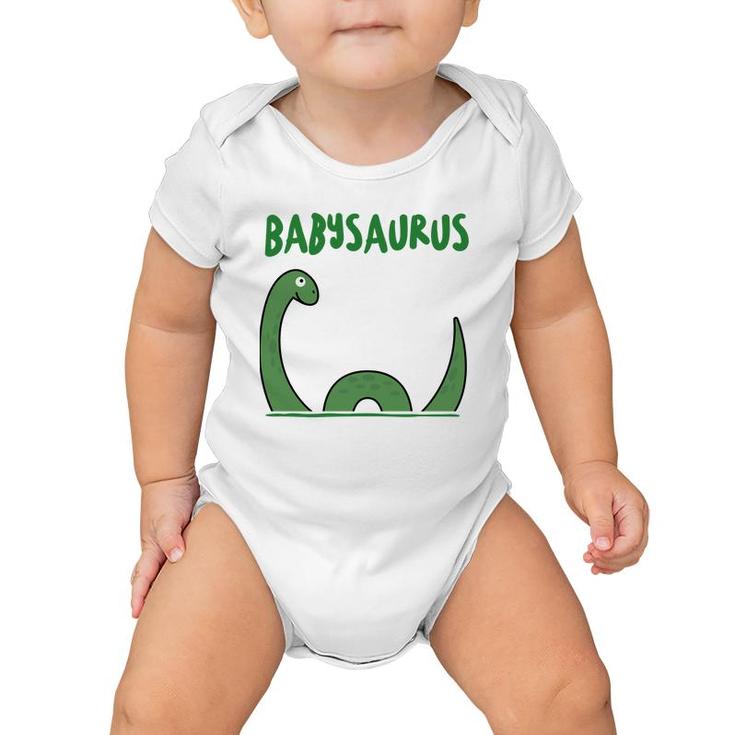 Green Babysaurus Gift For Kids Cute Funny Baby Onesie