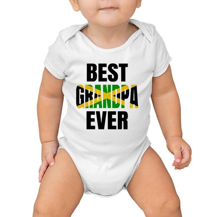 Jamaican Grandpa Dad Uncle Birthday Jamaica Flag Gift  Baby Onesie