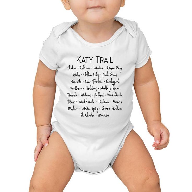 Katy Trail Missouri Trailheads Baby Onesie