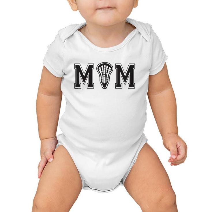 Lacrossefor Mom With Lax Stick Head Gift Baby Onesie