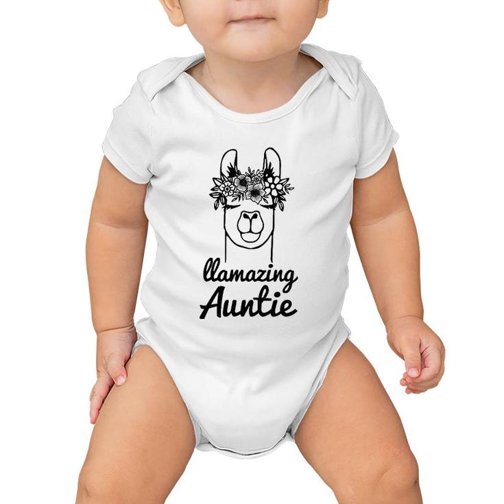 Llama Auntie And Llamazing Bestie Aunt Niece Matching Outfit Baby Onesie