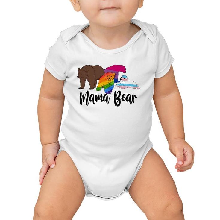 Mama Bear Lgbt Gay Trans Pride Support Lgbtq Parade Mother's Day Baby Onesie
