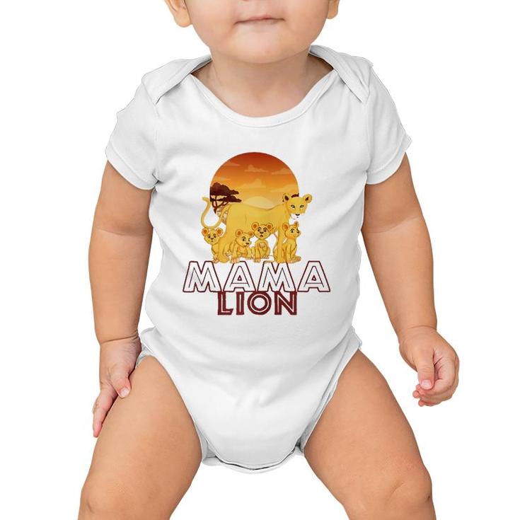 Mama Lion - Big Cat Family Mother Children Tee Baby Onesie