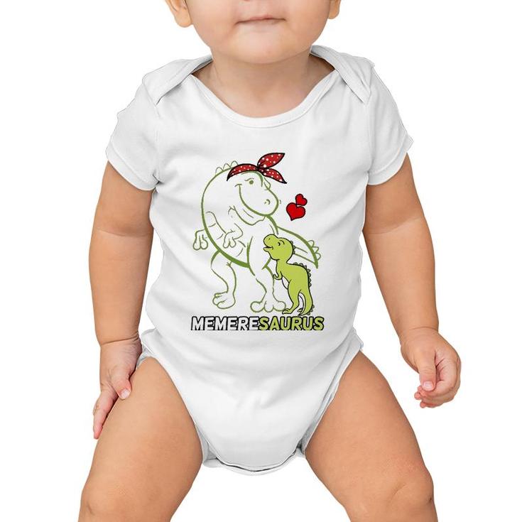 Memeresaurus Memere Tyrannosaurus Dinosaur Baby Mother's Day Baby Onesie