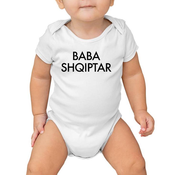 Mens Baba Shqiptar Albanian Dad Albania Baby Onesie