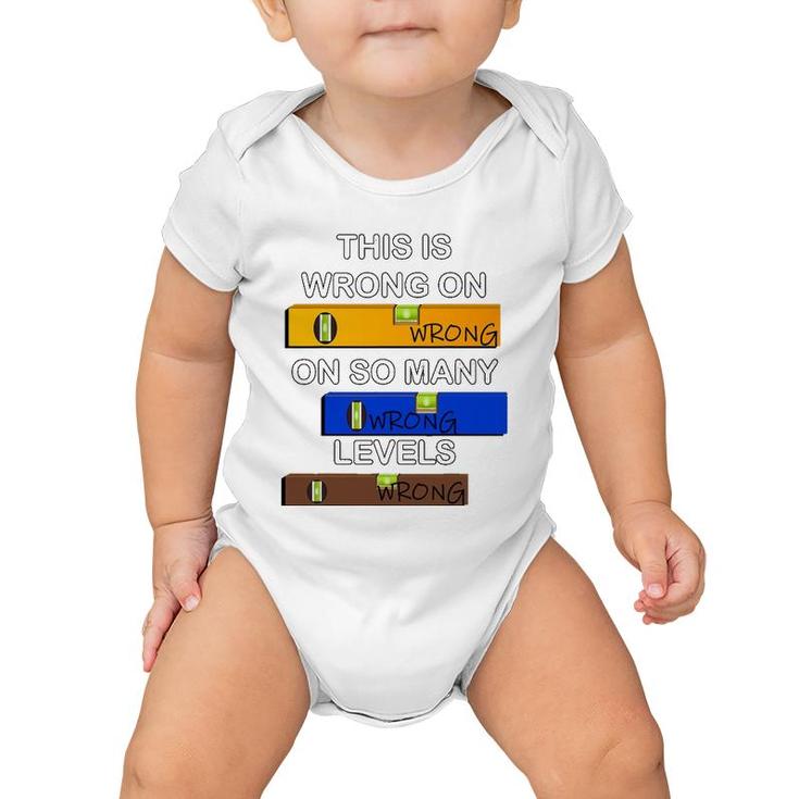 Mens Construction Handyman Joke Pun Tools Funny Dad Contractor Baby Onesie