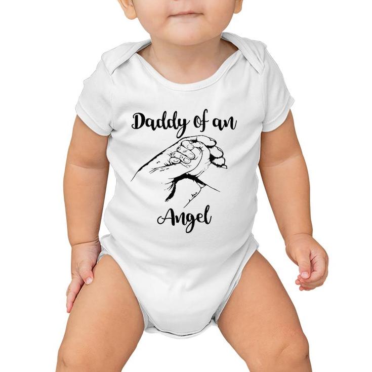 Mens Daddy Of An Angel Pregnancy Loss Miscarriage Gift For Dads Baby Onesie
