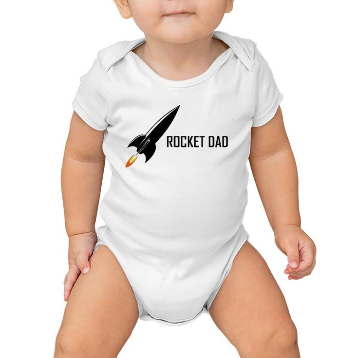 Mens Father's Day Rocket Dad Gift Baby Onesie