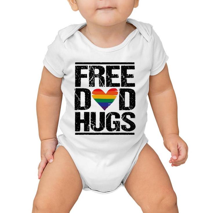 Mens Free Dad Hugs  Lgbtq Pride Stepfather Daddy Papa Design Baby Onesie