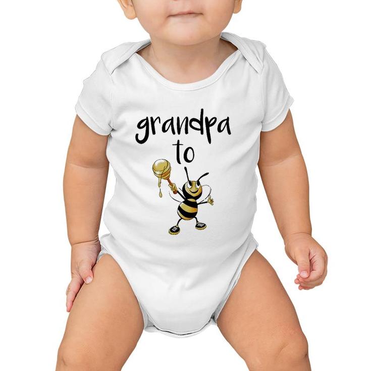 Mens Grandad To Be Grandpa To Bee Baby Announcement Gift Baby Onesie