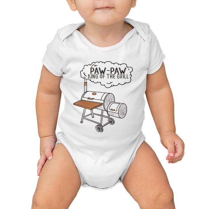 Mens Paw-Paw King Of The Grill Father's Day Baby Onesie