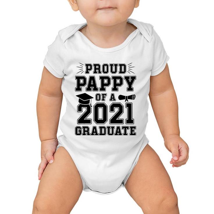 Mens Proud Pappy Of A 2021 Graduate School Graduation Grandpa Baby Onesie