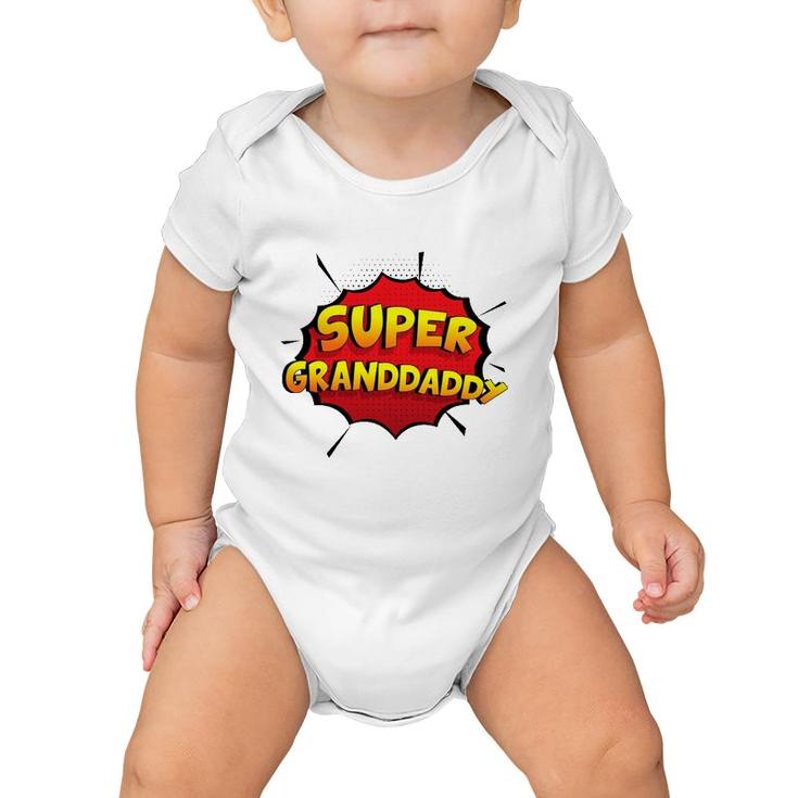 Mens Super Granddaddy Funny Gift For Grandma And Grandpa Baby Onesie