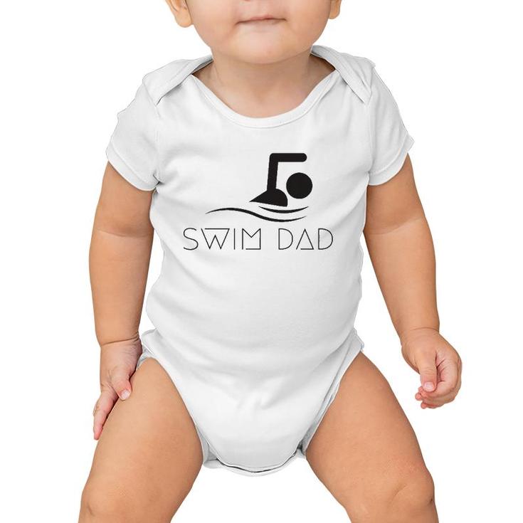 Mens Swim Dad Inspirational Funny Swimming Quote Baby Onesie