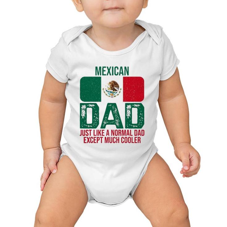 Mens Vintage Mexican Dad Mexico Flag Design For Father's Day Baby Onesie