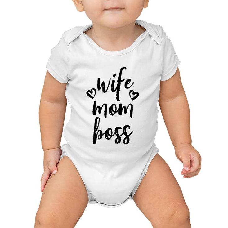 Mom Wife Boss Mother's Day Baby Onesie