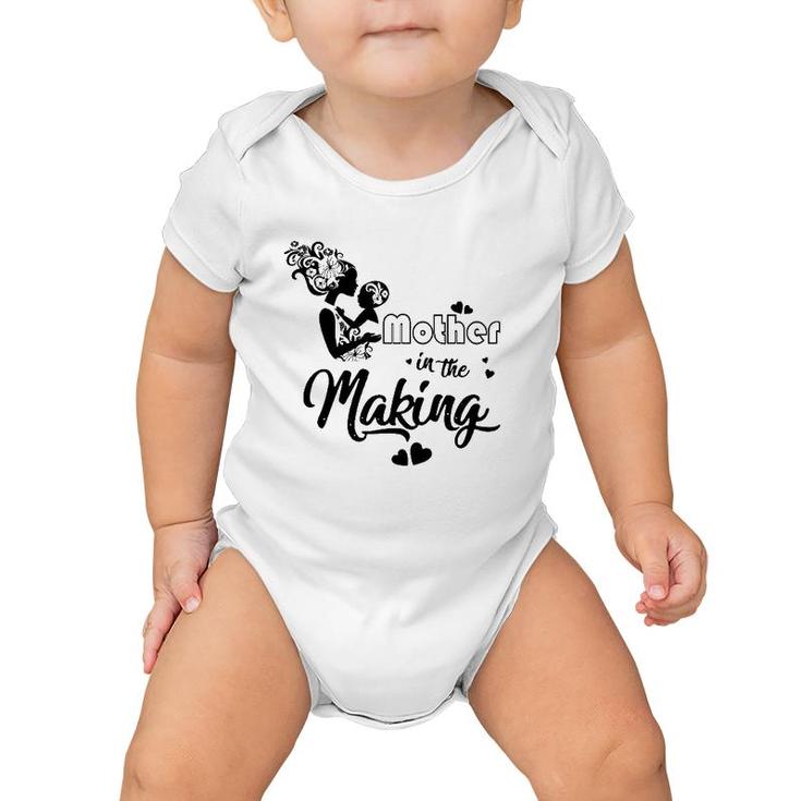 Mother In The Making Mom And Son Black Version Baby Onesie