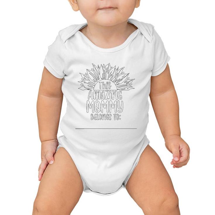 Mother's Day Craft Gift From Kid To Mommy Coloring Craft Baby Onesie