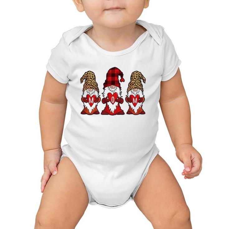 Mother's Day  Gnomes Women Red Buffalo Plaid Leopard Print Baby Onesie