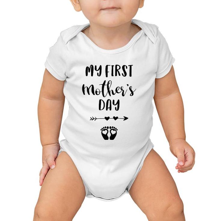 My First Mother's Day Pregnancy Announcement Pregnant Mom Baby Onesie