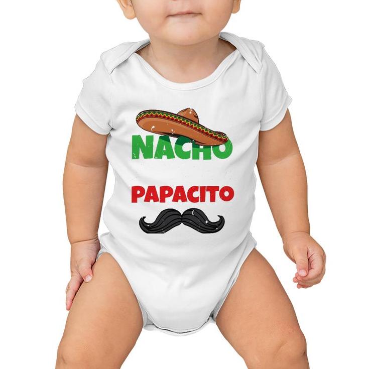 Nacho Average Papacito Mexican Father Day Apparel Latino Dad Baby Onesie
