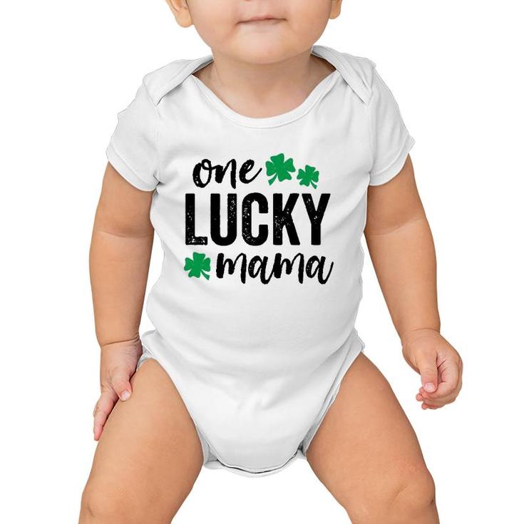 One Lucky Mama St Patrick's Day Gift Green Mom Light Baby Onesie