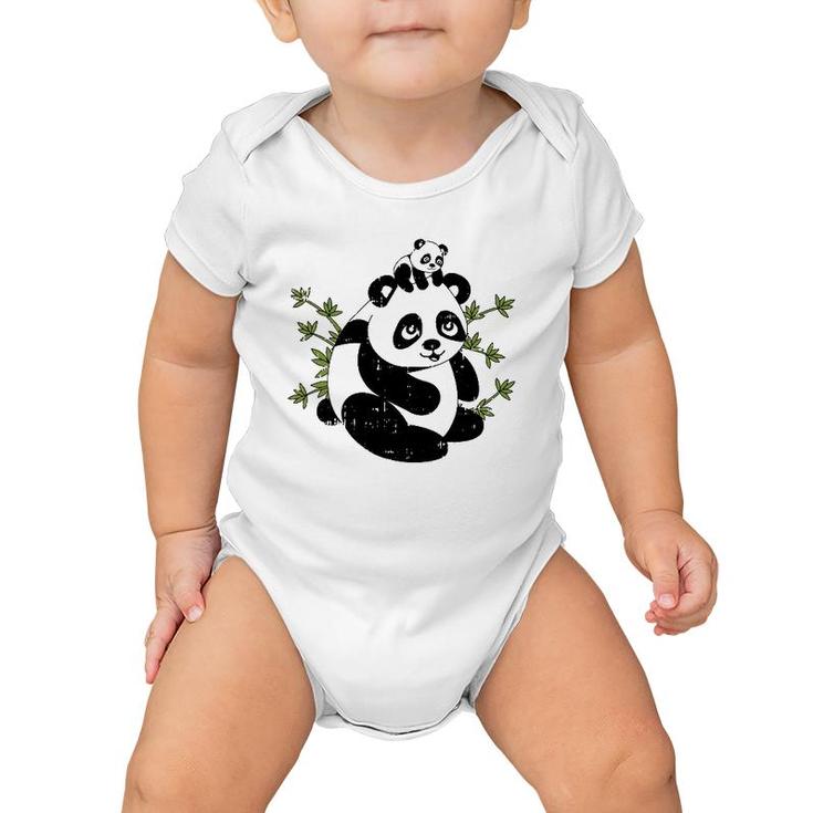 Papa Bear Panda Dad Baby Daddy Tee Cute Father's Day Gift Baby Onesie