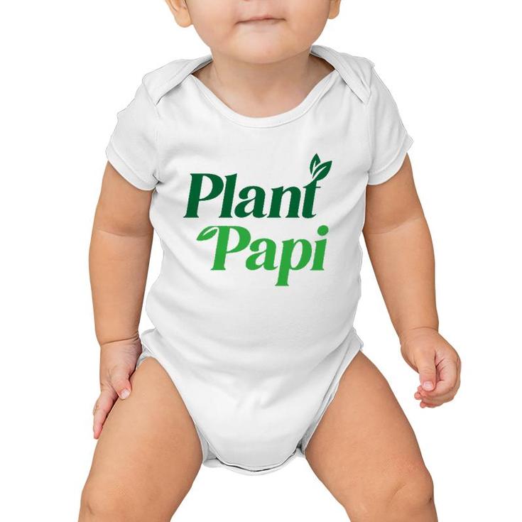 Plant Papi Dad Father's Day Plants Lover Baby Onesie