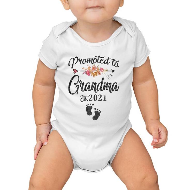 Promoted To Grandma Mother's Day For New Grandmother Baby Onesie