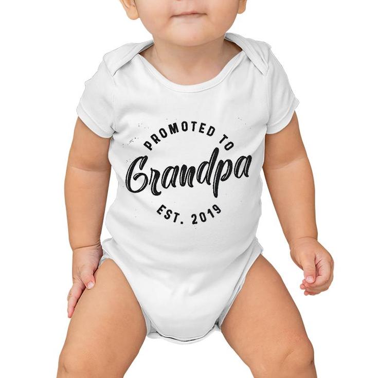 Promoted To Grandpa Est 2019 Baby Onesie