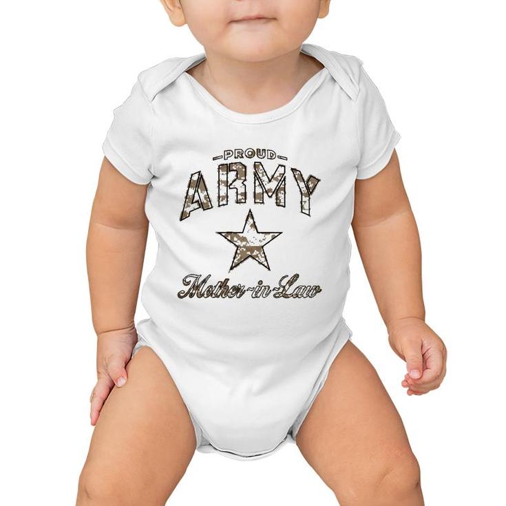 Proud Army Mother In Law Mother's Day Baby Onesie