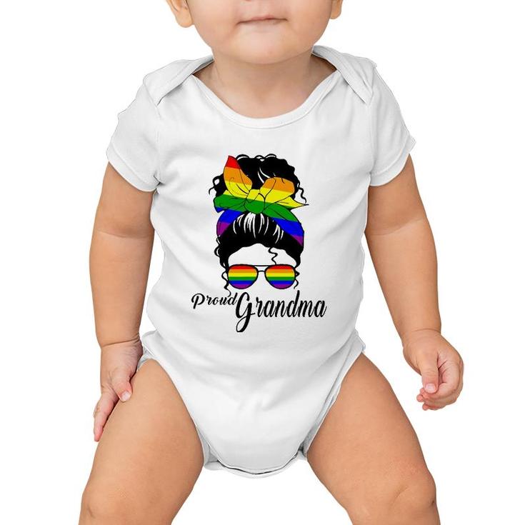 Proud Grandma Mothers-Day Gay Pride Lgbt-Q Grandmom Baby Onesie