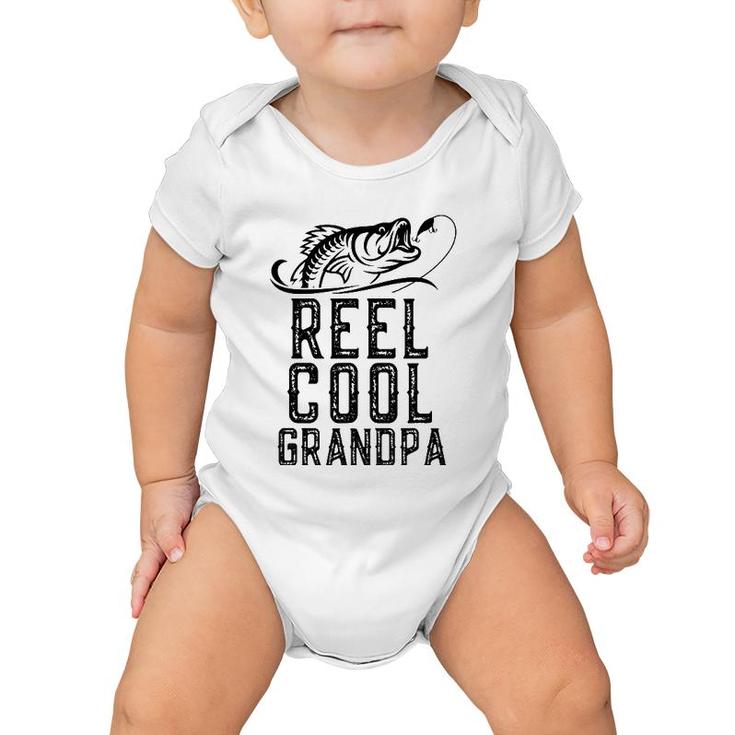 Reel Cool Grandpa Fishing Funny Christmas Father's Day Gift Baby Onesie